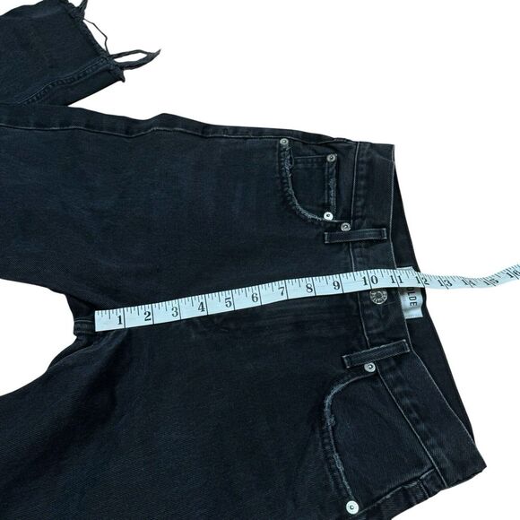 AGOLDE Cherie High Rise Straight Leg Jeans Distortion Black Women's Size 25 - Picture 10 of 15